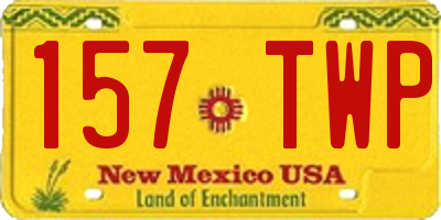 NM license plate 157TWP