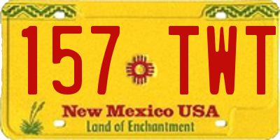 NM license plate 157TWT