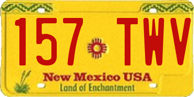 NM license plate 157TWV