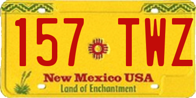 NM license plate 157TWZ