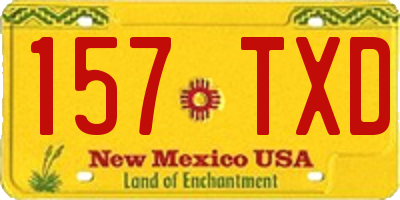 NM license plate 157TXD