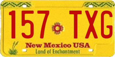 NM license plate 157TXG
