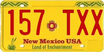 NM license plate 157TXX