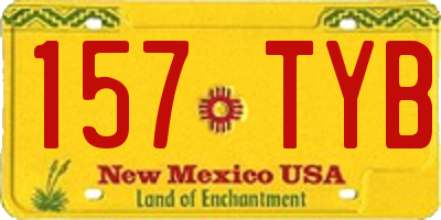 NM license plate 157TYB