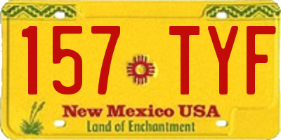 NM license plate 157TYF