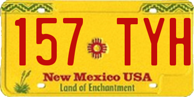 NM license plate 157TYH