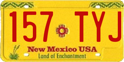 NM license plate 157TYJ