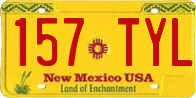 NM license plate 157TYL