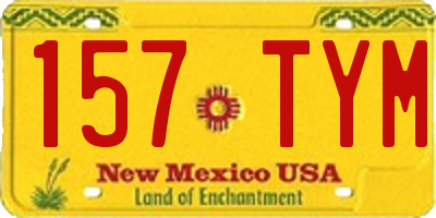 NM license plate 157TYM