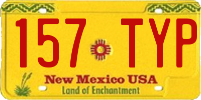 NM license plate 157TYP