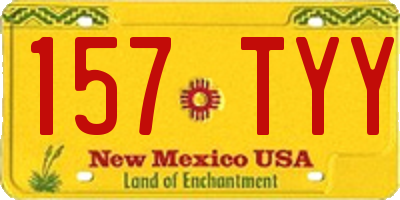 NM license plate 157TYY