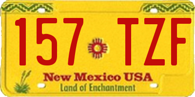 NM license plate 157TZF