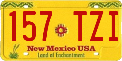 NM license plate 157TZI