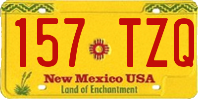 NM license plate 157TZQ