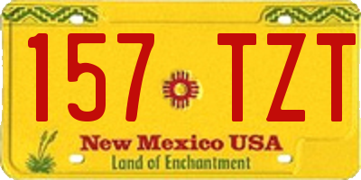 NM license plate 157TZT