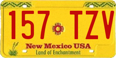 NM license plate 157TZV