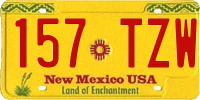 NM license plate 157TZW