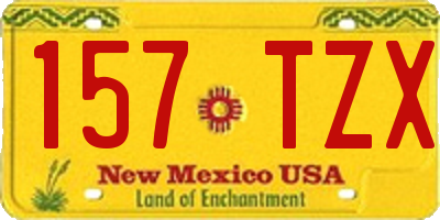 NM license plate 157TZX