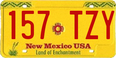 NM license plate 157TZY