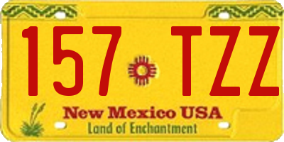 NM license plate 157TZZ