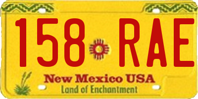 NM license plate 158RAE