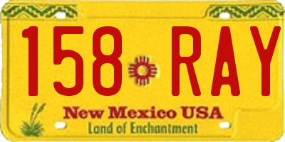 NM license plate 158RAY