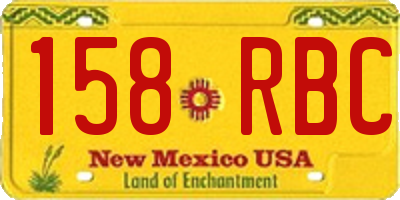NM license plate 158RBC