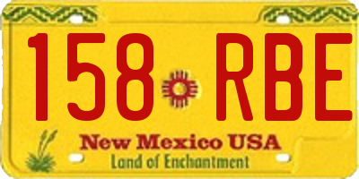 NM license plate 158RBE