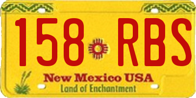 NM license plate 158RBS