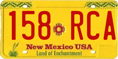NM license plate 158RCA