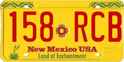 NM license plate 158RCB