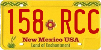NM license plate 158RCC