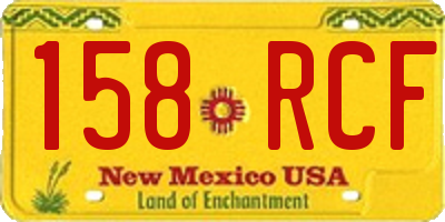 NM license plate 158RCF