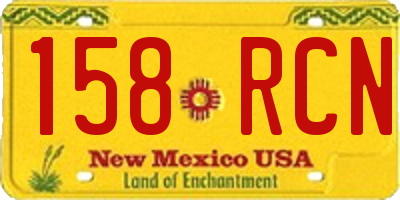 NM license plate 158RCN