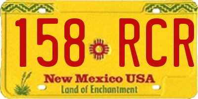 NM license plate 158RCR