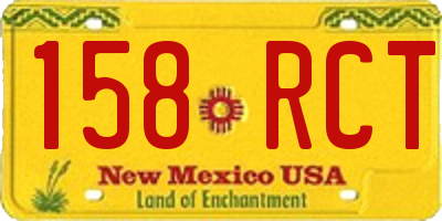 NM license plate 158RCT