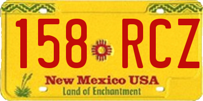 NM license plate 158RCZ