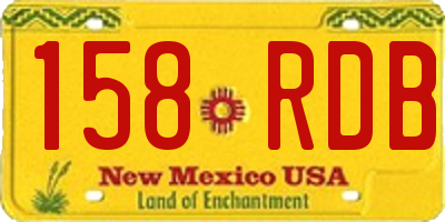 NM license plate 158RDB