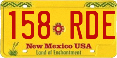 NM license plate 158RDE