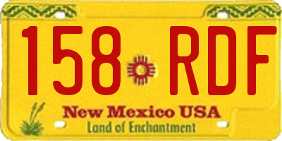 NM license plate 158RDF