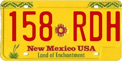 NM license plate 158RDH