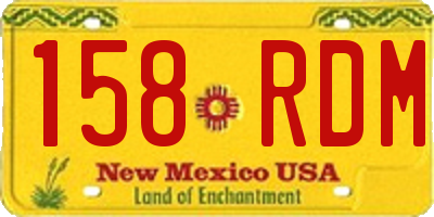 NM license plate 158RDM