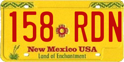 NM license plate 158RDN