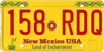 NM license plate 158RDQ