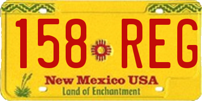 NM license plate 158REG