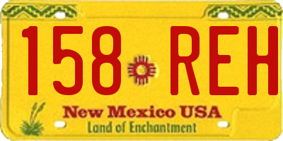 NM license plate 158REH