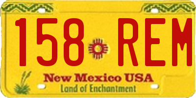 NM license plate 158REM