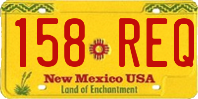 NM license plate 158REQ