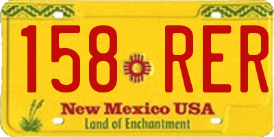 NM license plate 158RER