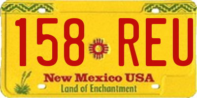 NM license plate 158REU